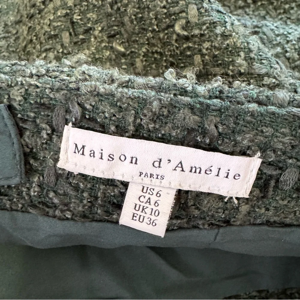 Maison D'Amelie NWT Tweed Mini Skirt